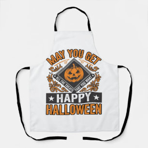 Happy Halloween Pumpkin Treats Vintage Apron