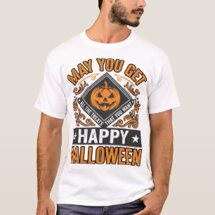 Happy Halloween Pumpkin Treats Vintage T-Shirt