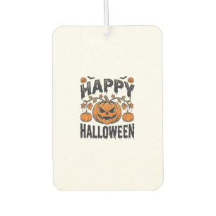 Happy Halloween Pumpkin Vintage Engraving Design_1 Car Air Freshener