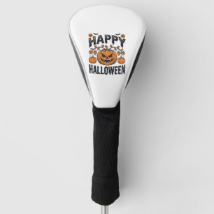 Happy Halloween Pumpkin Vintage Engraving Design_1 Golf Head Cover