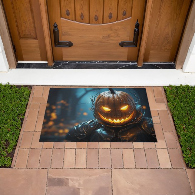Happy Halloween Pumpkin Warrior Doormat (Outdoor)