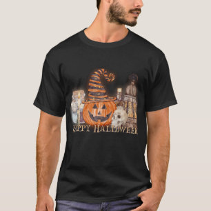 Happy Halloween Pumpkin Watercolor T-Shirt