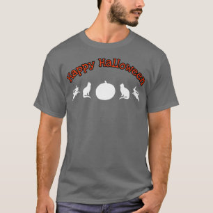 Happy Halloween pumpkin witch cat holiday novelty  T-Shirt