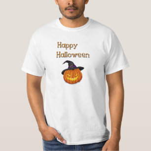 Happy Halloween Pumpkin with Hat T-Shirt