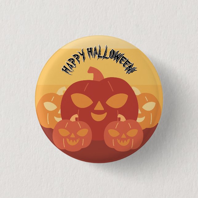 Happy Halloween! Pumpkins 3 Cm Round Badge (Front)