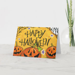 Happy Halloween Pumpkins Card