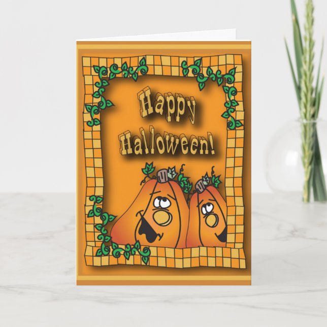 Happy Halloween Pumpkins Card (Front)