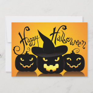 Happy Halloween Pumpkins Card