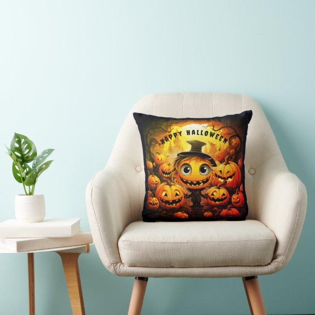 Happy Halloween Pumpkins Cushion (Chair)