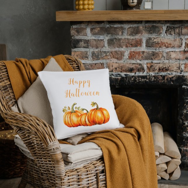 Happy Halloween Pumpkins  Cushion (Creator Uploaded)