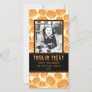Happy Halloween Pumpkins Holiday Card