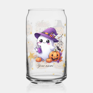 Happy Halloween Pumpkins Iced Coffee Glass