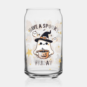 Happy Halloween Pumpkins Iced Coffee Glass