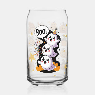 Happy Halloween Pumpkins Iced Coffee Glass