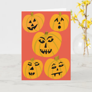 HAPPY HALLOWEEN Pumpkins Jack-O-Lanterns Card