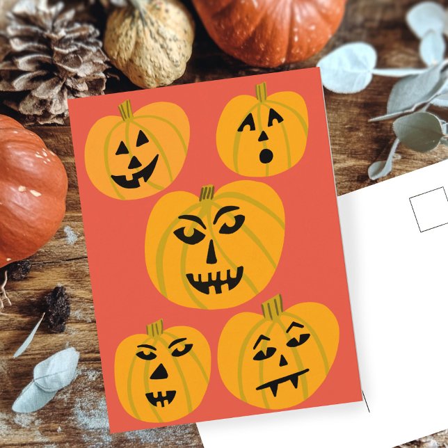 HAPPY HALLOWEEN Pumpkins Jack-O-Lanterns Postcard (HAPPY HALLOWEEN Pumpkins Jack-O-Lanterns Cute Funny Postcard
)
