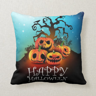 Happy Halloween! Pumpkins to under to creepy tree! Cushion
