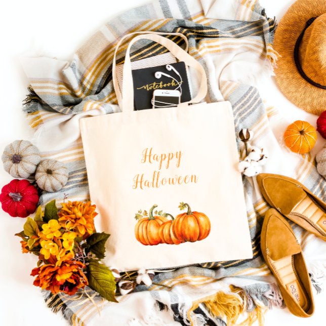 Happy Halloween Pumpkins  Tote Bag (Creator Uploaded)