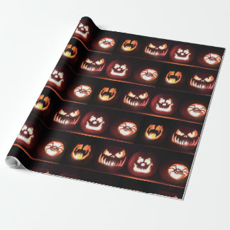 Happy Halloween Pumpkins Wrapping Paper