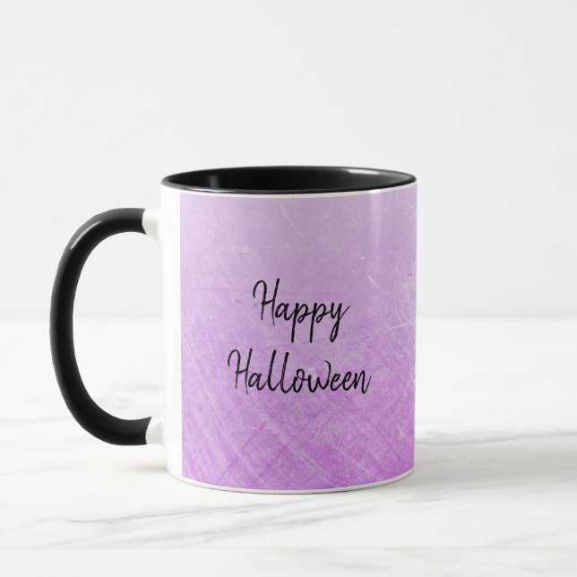Happy Halloween Purple Black Widow Spider Mug (Left)