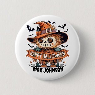 Happy Halloween - Quotes Orange Black 6 Cm Round Badge