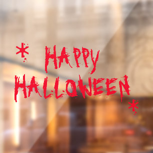Happy Halloween red blood bloody scary decor Window Cling