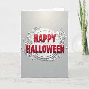 Happy Halloween Red Bright Card