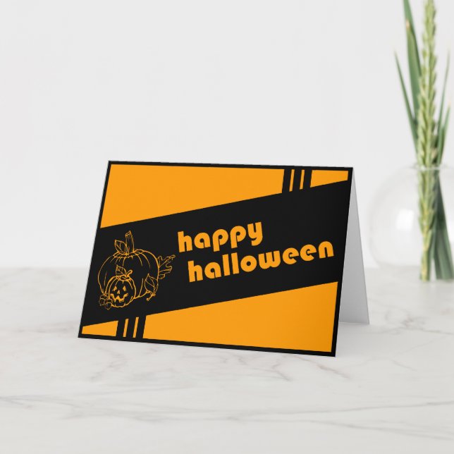 happy halloween : retro : card (Front)