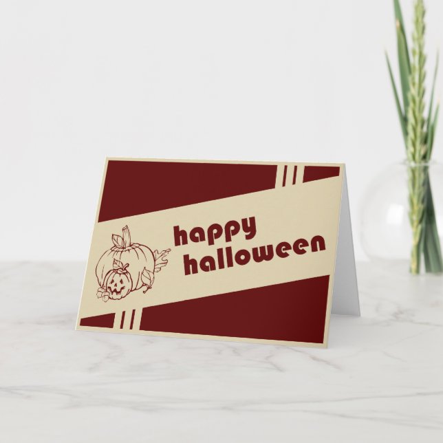 happy halloween : retro : card (Front)