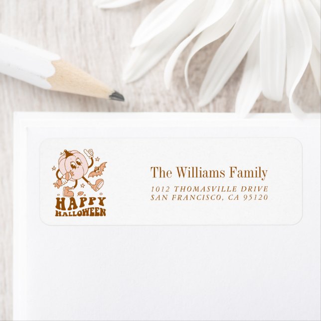 Happy Halloween| Retro Polka Dot Pumpkin (Insitu)