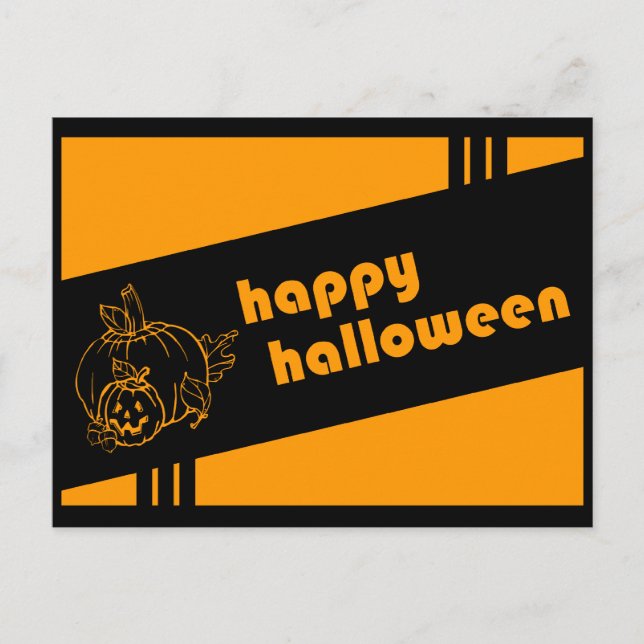 happy halloween : retro : postcard (Front)