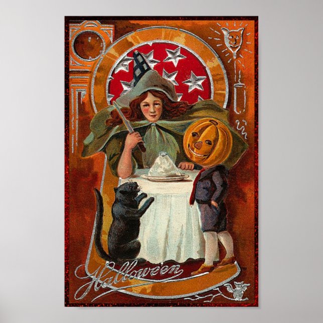 Happy Halloween Retro Poster (Front)