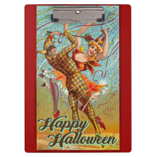 Happy Halloween Retro Poster Clipboard