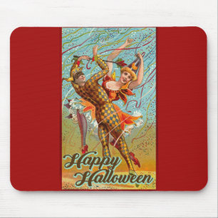 Happy Halloween Retro Poster Mouse Mat