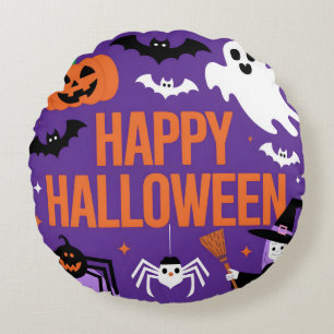 Happy Halloween Round Cushion