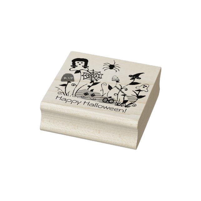 Happy Halloween rubber stamp (Stamp)