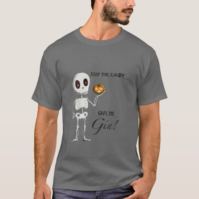 Happy Halloween Sassy Skeleton T-Shirt (Front)