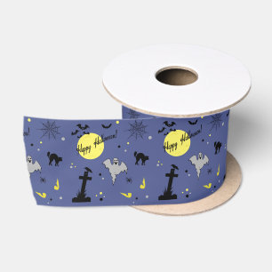 Happy Halloween Satin Ribbon