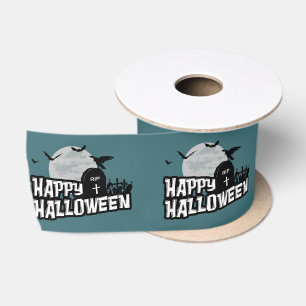 Happy Halloween Satin Ribbon