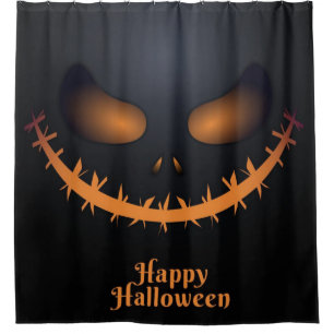 Happy Halloween Scare Crow Face Shower Curtain