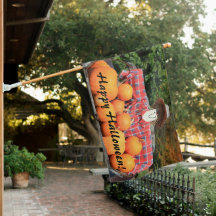 Happy Halloween Scarecrow and Pumpkins