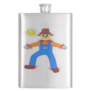 "HAPPY HALLOWEEN" SCARECROW HIP FLASK