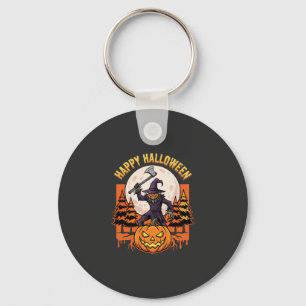 Happy Halloween Scarecrow Jack O Lantern Vector Key Ring