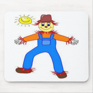 "HAPPY HALLOWEEN" SCARECROW MOUSE MAT
