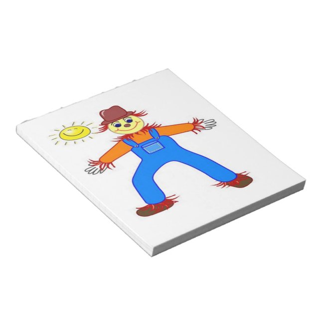 "HAPPY HALLOWEEN" SCARECROW NOTEPAD (Angled)