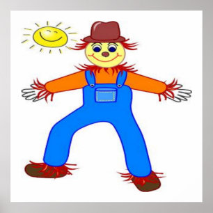 "HAPPY HALLOWEEN" SCARECROW POSTER