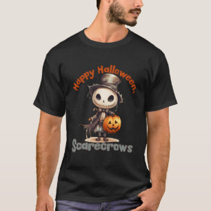 Happy Halloween Scarecrows Cute Design T-Shirt