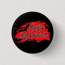 Happy Halloween scary black pin, bloody Accessory