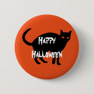 Happy Halloween Scary Cat 6 Cm Round Badge