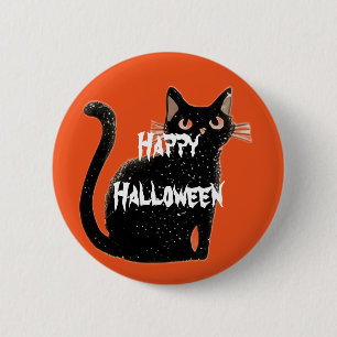 Happy Halloween Scary Cat 6 Cm Round Badge